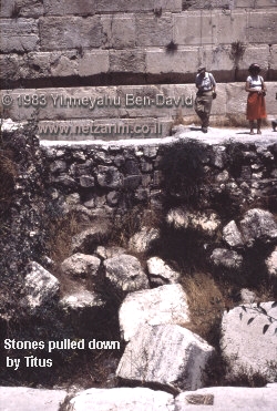 Har ha-Bayit Stones pulled down by Titus in 70 C.E.